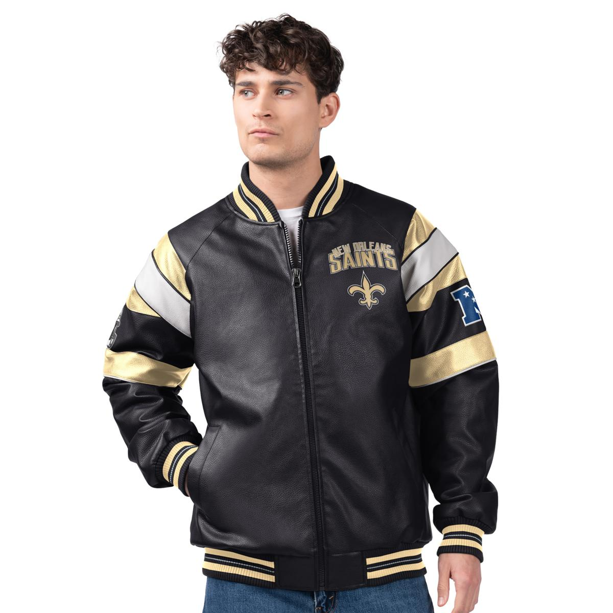 Officially Licensed NFL by Carl Banks Faux Leather Jacket